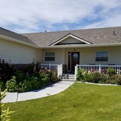 New installed gutters on new home